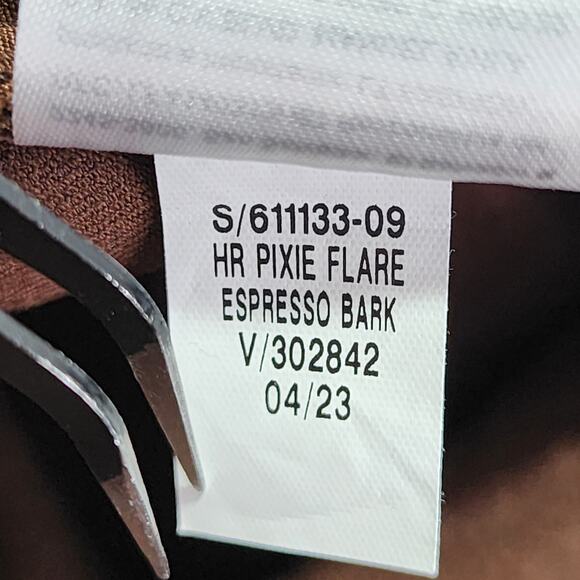 Old Navy Pants Womens 10 Brown High Rise Pixie Flare Pockets Stretch Office - Picture 6 of 11